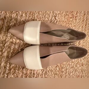 MERCEDES CASTILLO Tan and Cream Flats